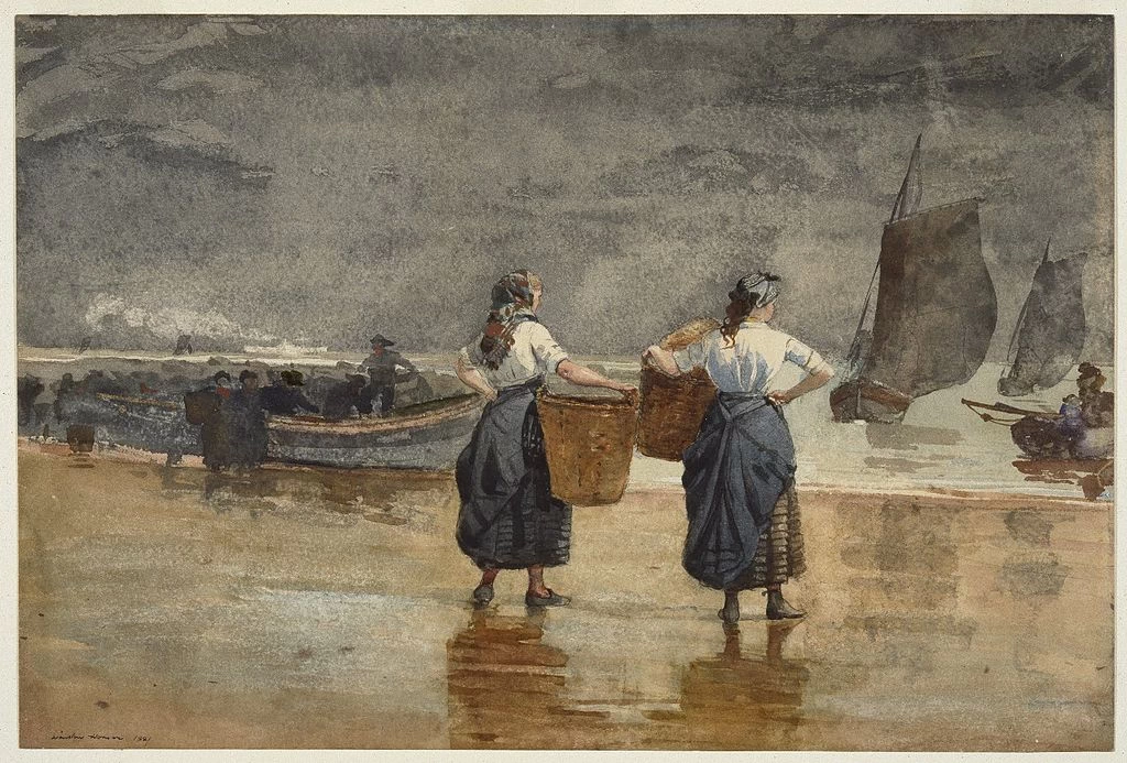Ragazze pescatrici sulla spiaggia, Cullercoats (1881) - Brooklyn Museum, New York